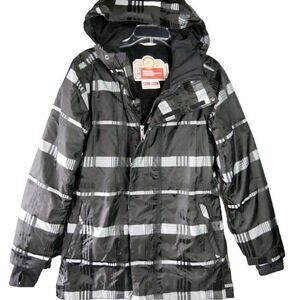 Bonfire Women’s Size M Snowboarding Jacket Full insulation Black White Long Fit